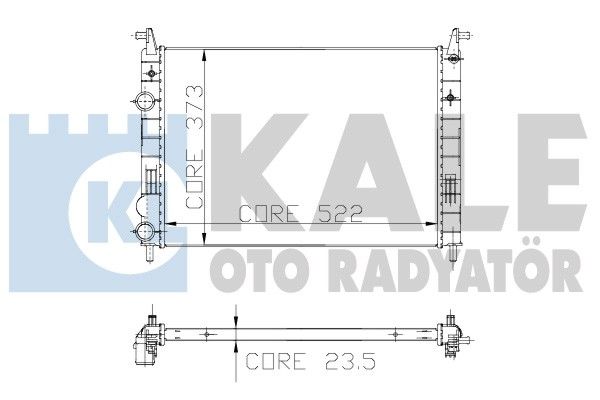 KALE OTO RADYATÖR Радиатор, охлаждение двигателя 142900